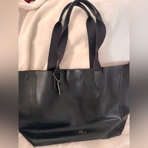 Coach Black Leather Tote Bag